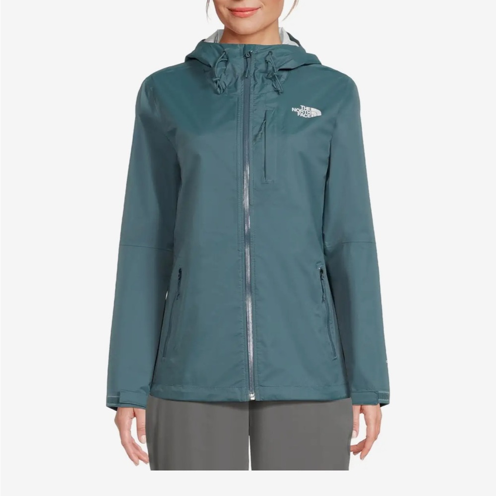 NWT The North Face Women Teal Rain Jacket Alta Vista